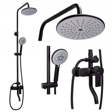 Set de dus Rea Verso, negru mat Set de dus Rea Verso, negru mat