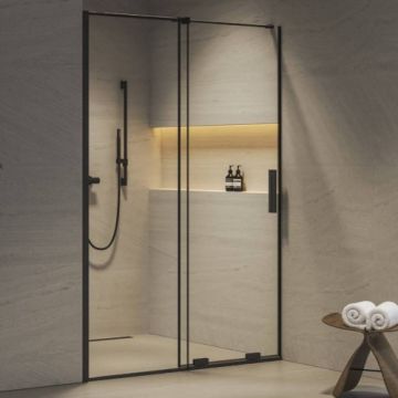 Usa de nisa culisanta Roll RODP2 din 2 piese, negru - Dimensiune 100 cm