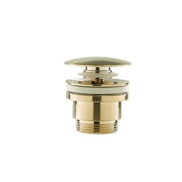 Ventil lavoar Bell, click-clack, auriu periat, din alama sanitara, Elysium Ventil lavoar Bell, click-clack, auriu periat, din alama sanitara, Elysium