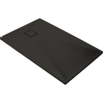Cadita de dus dreptunghiulara Deante Correo din granit negru 100x70 cm