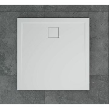 Cadita de dus patrata alb SanSwiss Livada W20Q 80x80 cm slim