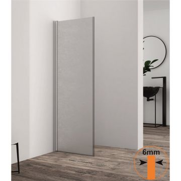 Paravan de dus mobil tip Walk-In Inter Ceramic crom lucios - sticla opaca 50x200 cm