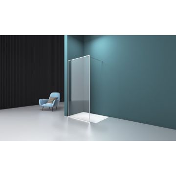 Paravan de dus tip Walk-in crom Rune Borr 110x200 cm