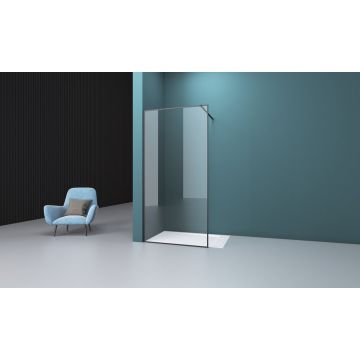 Paravan de dus tip Walk-in negru mat Rune Borr 80x200 cm