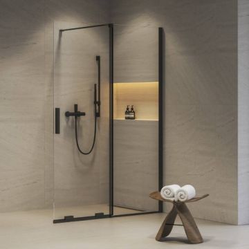 Paravan dus Ravak ROWI din 2 piese, negru - Dimensiune 100x140