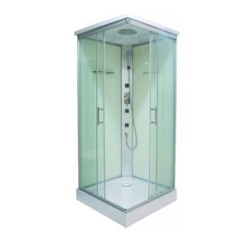 Cabina de dus completa Sanotechnik Quickline Twist hidromasaj 80x80xH210 cm ieftina