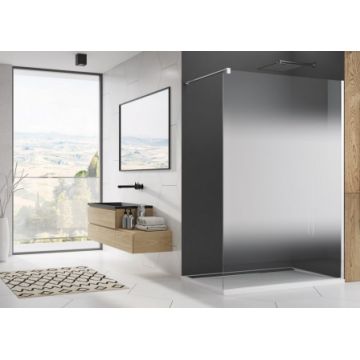 Cabina dus Walk-in SanSwiss Easy Brume 100xH200 cm profil alb