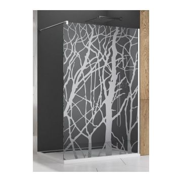 Cabina dus Walk-in SanSwiss Easy STR4P 100xH200 cm Tree