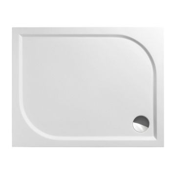 Cadita compozit pentru dus Roth Rectan-M 120x80 cm alb