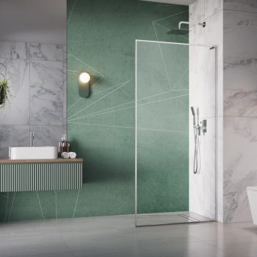 Paravan de dus tip Walk-in Radaway Modo F SL II crom-transparent 95 cm sticla securizata 8 mm dreapta