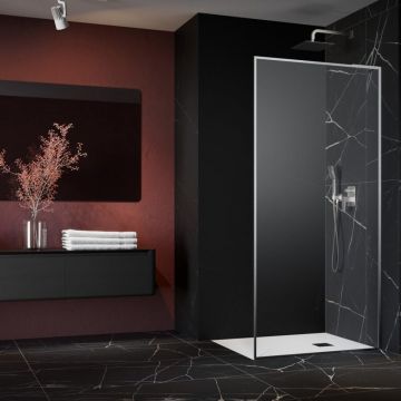 Paravan de dus tip Walk-in Radaway Modo F SL II nichel periat-transparent 120 cm sticla securizata 8 mm dreapta