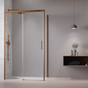 Perete lateral dreapta Radaway Idea KDJ 100 cm finisaj cupru periat-transparent sticla 6 mm