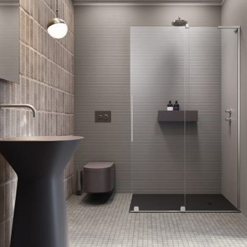 Paravan de dus tip Walk-in Radaway Furo SL crom-transparent 120 cm sticla securizata 8 mm dreapta