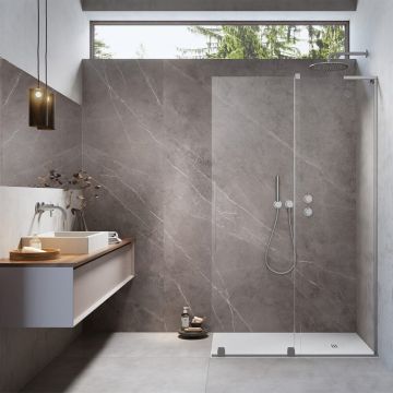 Paravan de dus tip Walk-in Radaway Furo SL nichel periat-transparent 120 cm sticla securizata 8 mm dreapta