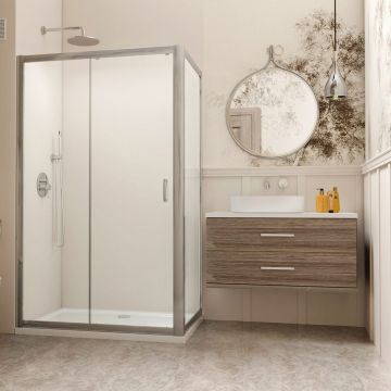 Perete lateral Radaway Premium Plus S 80 cm crom-fabric sticla 6 mm