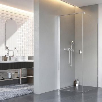 Usa de nisa batanta Radaway Nes KDJ I 90 cm sticla 6 mm crom-transparent deschidere stanga