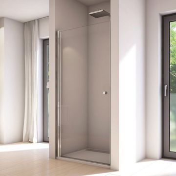 Usa de nisa pivotanta SanSwiss Solino SOL1 90 cm sticla 6 mm crom