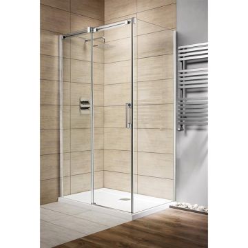 Cabina de dus dreptunghiulara usi culisante Radaway Espera KDJ 120x80 cm profil crom lucios stanga