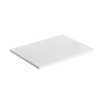 Cadita de dus compozit Omnires AquaRock M+ dreptunghiulara alb mat 80x120 cm