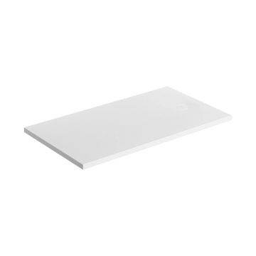 Cadita de dus compozit Omnires AquaRock M+ dreptunghiulara alb mat 90x160 cm