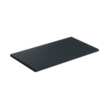 Cadita de dus compozit Omnires AquaRock M+ dreptunghiulara negru lava mat 80x140 cm