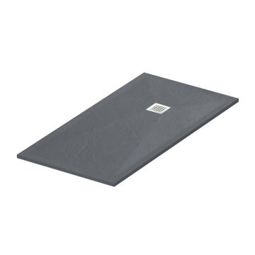 Cadita dus dreptunghiulara Balneo din compozit 80x120 gri inchis