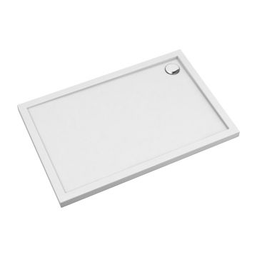 Cadita dus dreptunghiulara  Omnires Merton alb  80x100 cm