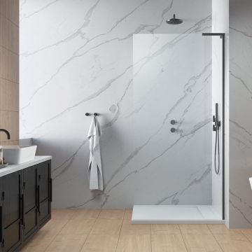 Paravan de dus tip Walk-in Radaway Modo SL II GunMetal periat-transparent 120 cm sticla securizata 8 mm dreapta