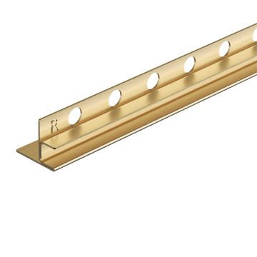 Profil inclinat dreapta pentru sticla Balneo Floor Strips 120 cm finisaj auriu periat