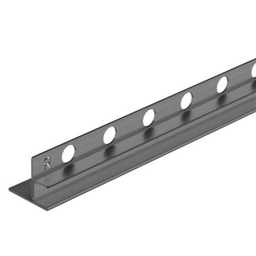 Profil inclinat dreapta pentru sticla Balneo Floor Strips 120 cm finisaj Gun Metal mat