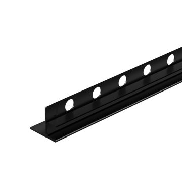 Profil inclinat stanga pentru sticla Balneo Floor Strips 120 cm finisaj negru mat