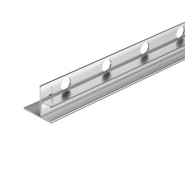 Profil inclinat stanga pentru sticla Balneo Floor Strips 170 cm finisaj inox periat