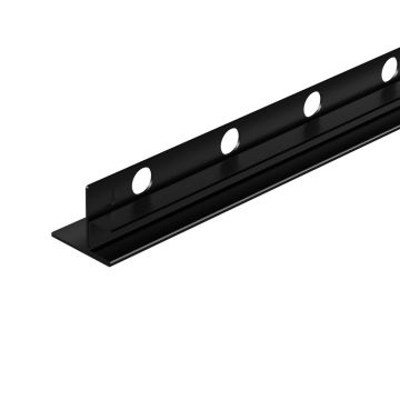 Profil inclinat stanga pentru sticla Balneo Floor Strips 170 cm finisaj negru mat