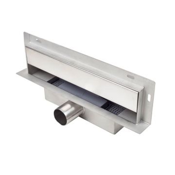 Set rigola dus plus capac Balneo W-Drain Next finisaj inox 90 cm scurgere la perete