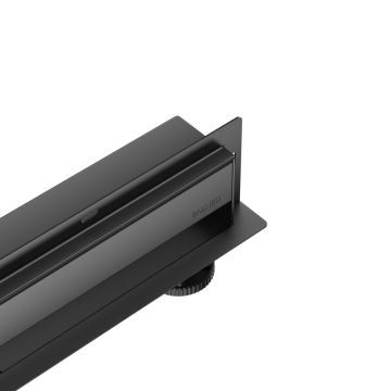 Set rigola dus plus capac Balneo W-Drain Next finisaj negru mat 90 cm scurgere la perete