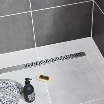 Set rigola dus plus capac Wirquin Venisio Mikado finisaj inox 80 cm