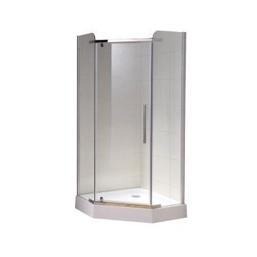 Cabina de dus pentagonala Belform Clear 80x80 crom