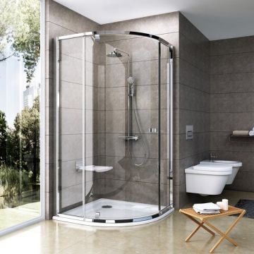 Cabina de dus semirotunda Ravak Pivot PSKK3 90x90cm crom lucios Cabina de dus semirotunda Ravak Pivot PSKK3 90x90cm crom lucios