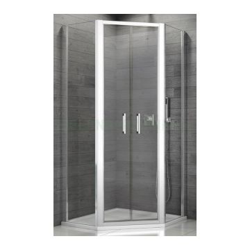 Cabina dus pentagonala SanSwiss Top-Line 80x80x190 cm la reducere