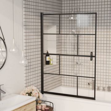 vidaXL Cabină de duș, negru, 100x140 cm, ESG