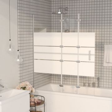 vidaXL Cabină de duș pliabilă, alb, 120x140 cm, ESG