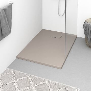 vidaXL Cădiță de duș, maro, 100x70 cm, SMC