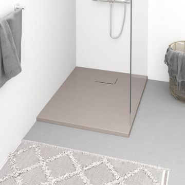 vidaXL Cădiță de duș, maro, 90x70 cm, SMC