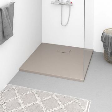 vidaXL Cădiță de duș, maro, 90x80 cm, SMC