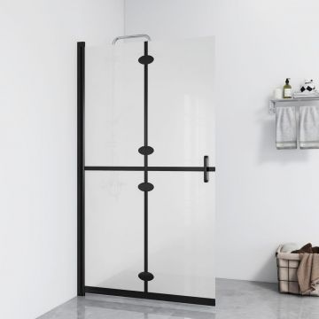 vidaXL Perete de duș walk-in pliabil, 110x190 cm, sticlă ESG mată