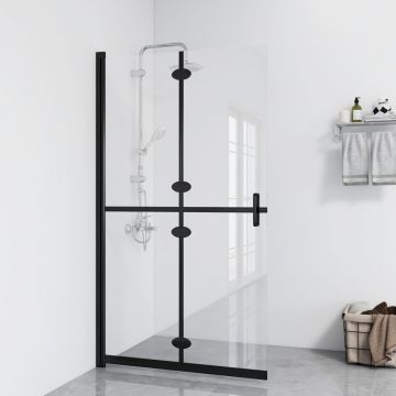 vidaXL Perete de duș walk-in pliabil 120x190cm sticlă ESG transparentă