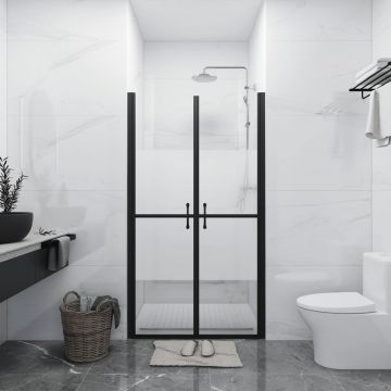 vidaXL Ușă cabină de duș, jumătate mată, (68-71)x190 cm, ESG