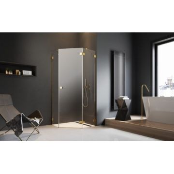 Cabina dus pentagonala Radaway Essenza Pro Gold PTJ 100x100 cm, usa dreapta