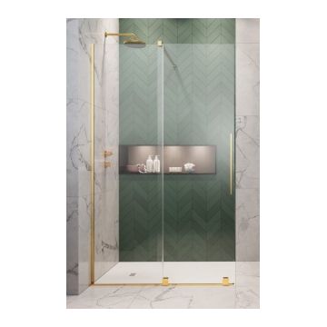 Cabina dus Walk-In Radaway Furo Gold 110xH200 cm, stanga