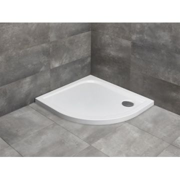 Cadita dus asimetrica Radaway Delos E 90x80xH4.5cm, stanga